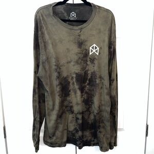 Green Bradley Martin BM Fit Long Sleeve Tie Dye Shirt Size XL